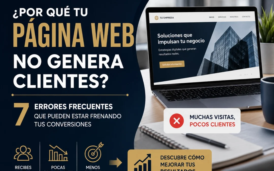¿Por qué tu página web recibe visitas pero no genera clientes? 7 errores frecuentes